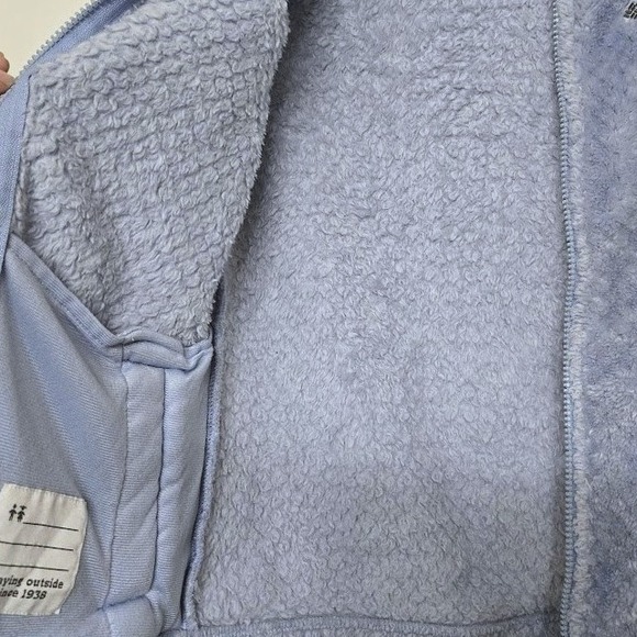 Columbia Kids Full Zip Plush Fleece Jacket Light Blue Size M 10/12 - Picture 4 of 9